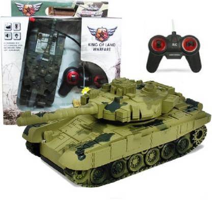 CADDLE & TOES New Army Textured Fighter Tank / 360 Degree Remote Control Battle tank