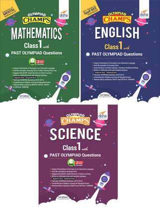 Olympiad Champs Science, Mathematics, English Class 1 with Past Questions