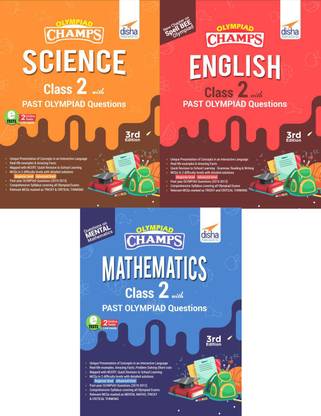 Olympiad Champs Science, Mathematics, English Class 2 with Past Questions
