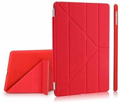 Midkart Flip Cover for Apple iPad Mini 1 / 2 / 3 Red Case Multi-Angles Stand, Translucent Frosted Back, Auto Wake/Sleep