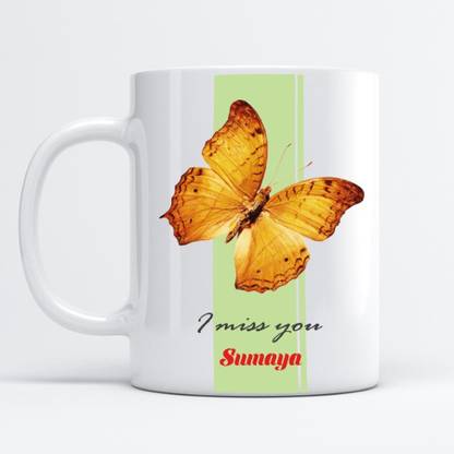 Beautum I MISS YOU Sumaya Printed White Model No:SHINEMISSU021385 Ceramic Coffee Mug