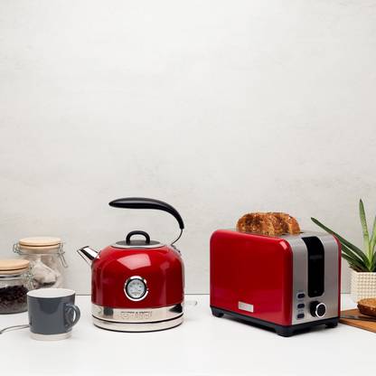 Haden Jersey Toaster and Kettle - Electric Stainless-Steel Two Slice Toaster, 780-930W Combo 2998 W Pop Up Toaster