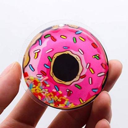 befunky Universal Anti-Slip Mobile Phone Grip Sticker PVC Quicksand Donut Shape Mobile Holder