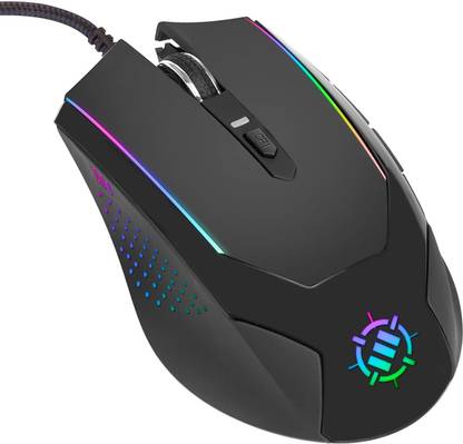 Enhance Voltaic Gaming Mouse 3500 Dpi With Color-Changing Led Lights Wired Ambidextrous Optical  Gaming Mouse