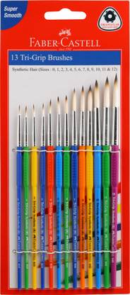 FABER-CASTELL 13 Tri Grip Brushes (Round)