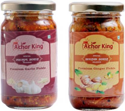 Achar King SPECIAL COMBO OF GINGER PICKLE AND GARLIC PICKLE Ginger, Garlic Pickle