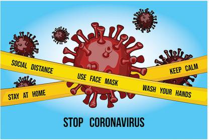 Coronavirus posters - Covid -19 Precautions-Stop Corona Virus Poster-Warning Posters High Resolution 300 GSM Paper Print