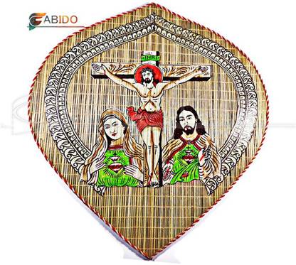Fabido Bamboo Craft Lord Jesus Christ Handmade Home Decorative Wall Hanging