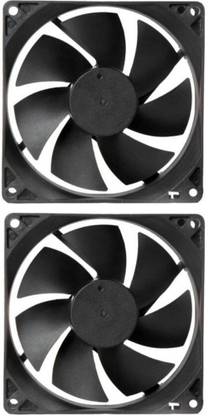 Mexico Pack of 2 Cabinet Fan 3.5-Inch Square 12 V DC CPU Cooling fan 2 Fan Cooling Pad