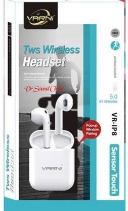 Varni VR-IP8 WHITE BLUETOOTH EARBUDS PACK OF 1 Bluetooth