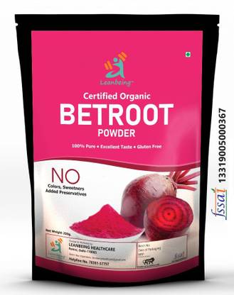 LEANBEING Beet Root Powder, 200 g , spray dried ,No artificial colors .Reduces Recovery Time