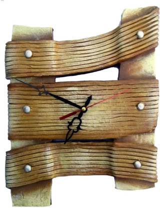 Clay art Analog 26 cm X 26 cm Wall Clock