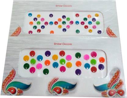 variety-store Plain Multi colour bindis women kumkum bindi 5mm, 8mm Forehead Multicolor Bindis