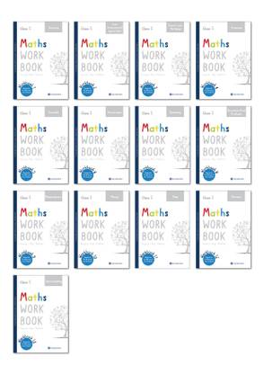 Key2Practice Maths Workbook For Class 5 (Numbers 7 digits & beyond),Four fundamental operations,Factors & Multiples,Fractions,Decimals,Percentages,Geometry,Perimeter,Area and Volume) Combo Of 13 Books  - Maths workbooks combo for class 1 with fun activity worksheets for home practice