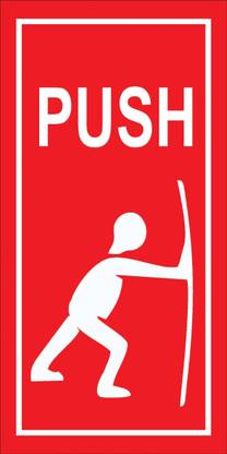 imbue Push the Door Emergency Sign