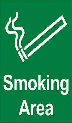imbue Smoking Area Emergency Sign