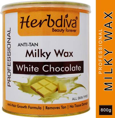 Herbdiva Anti-Tan White Chocolate Hair Removal Wax 800gm Wax