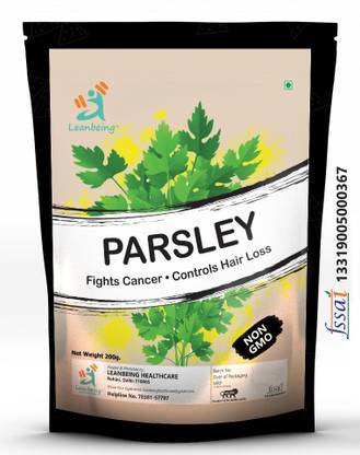 LEANBEING Parsley Flakes, Cut & Sifted | 200 gm| Petroselinum crispum var. neapolitanum