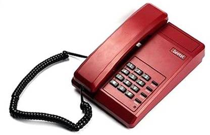 Beetel M-B11 Red Corded Landline Phone with Answering Machine
