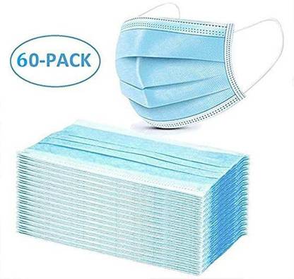 Shop & Shoppee 3 layer 3Ply Surgical Mask With Melt Blown Fabric Layer (Disposable & Reusable) - 60 Pcs SnSMB2 Reusable Surgical Mask With Melt Blown Fabric Layer