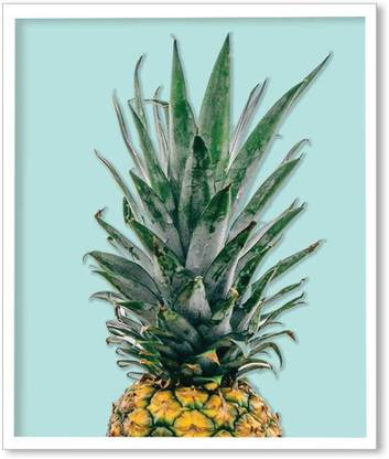 Painting Mantra Pineapple Theme Framed Canvas Art Print, Painting -11x13 inchs Canvas 13 inch x 11 inch Painting