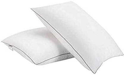 HOMFY Polyester Fibre Sleeping Pillow Pack of 2 Solid