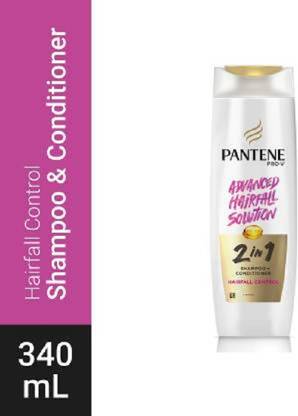PANTENE 2 in 1 Hairfall Control Shampoo + Conditioner, 340 ml Men & Women (340 ml)