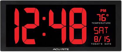 AcuRite Digital 15 cm X 36 cm Wall Clock