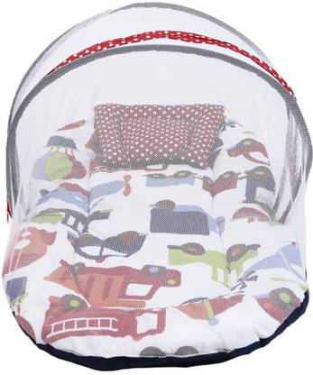 Bacati Transportation Multi Color Mattress With Net Single Crib