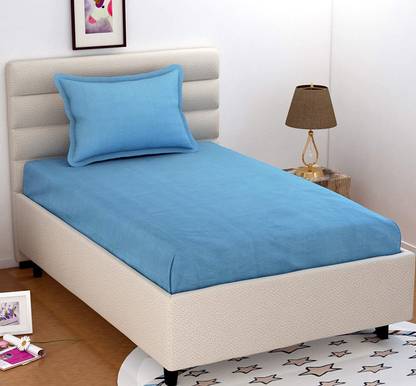 Divine Homes Microfiber Single Flat 150 TC Solid Bedsheet