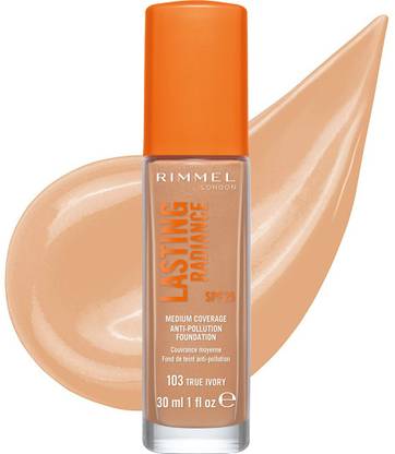 Rimmel London Lasting Radiance Medium coverage anti-pollution foundation , 30ml Foundation