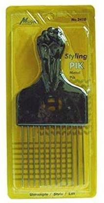 Electronic World Plus Afro Hair Pik - Afro Styling Pick, Metal #2410: Untangle, Style,