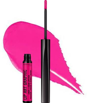 Rimmel London Lip Art Graphic 2-In-1 Liquid Lipstick and Lip Liner 1.8ml