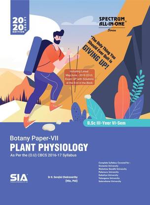 B.Sc Third Year Six Sem PLANT PHYSIOLOGY ( BOTANY PAPER-VII )(O.U) 2020 Edition
