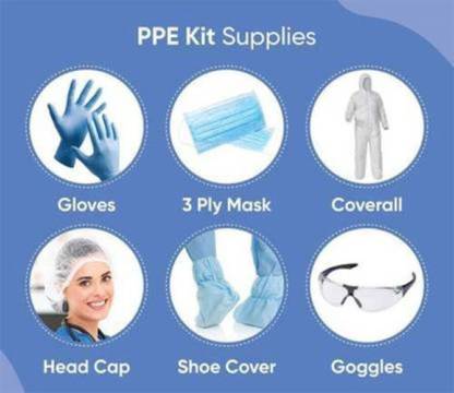 Yourcull unisex Personal Protective Equipment's Standard (PPE Kit Set) Size Use & Throw Coverall (Pack Of 2) Safety Jacket