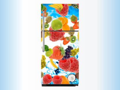 Design Zoo 61 cm Berries , Oranges Fridge Sticker Self Adhesive Sticker