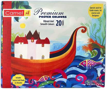 Camel Premium Poster Colours - 20 Shades