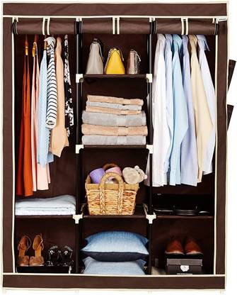 Thakur's 6+2 Portable Wardrobe for Storage PP Collapsible Wardrobe
