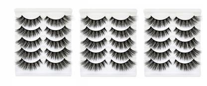 angelie False Eyelashes Natural Fake Eyelashes Thick Long Eye Lashes Soft Fake Premium Lash Artificial Eyelashes (Pack of 15)