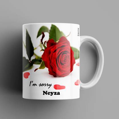 Beautum Neyza I AM SORRY Printed White Model No:BYSIMG014480 Ceramic Coffee Mug
