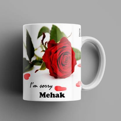 Beautum Mehak I AM SORRY Printed White Model No:BYSIMG012395 Ceramic Coffee Mug