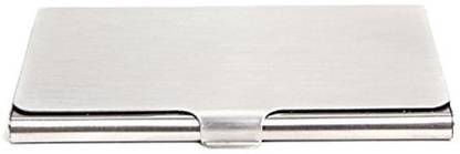 Veluce Unisex Steel ATM/Visiting/credit Card Holder, Business Card Case Holder 10 Card Holder  (Set of 1, Silver)