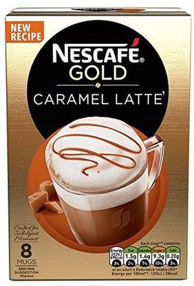 Nescafe Gold Caramel Latte, 17g X 8 (136g) Instant Coffee