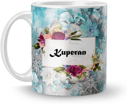 Beautum Name Kuperan Printed White Ceramic (350)ml Model No:BTNAMXYZ010263 Ceramic Coffee Mug