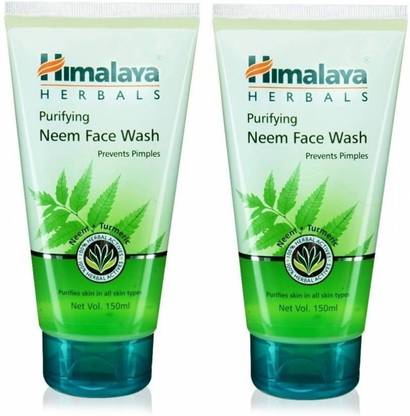 हिमालय 100% हर्बल्स, प्यूरीफाईंग नीम 150ml X 2= 300ml ( कॉम्बो पैक - 2 ) फेस वॉश