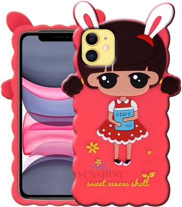 SUNSHINE Back Cover for Apple Iphone 11 3D Doll Kitty Case Cover - (Soft Cute Doll Design Hello Kitty Girlish)