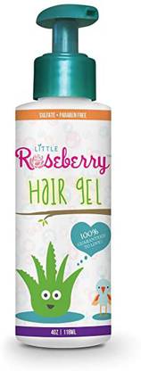 Little Roseberry Hair Gel for Kids | Light Hold | Chemical Free | Made with Organic Aloe Vera and Vitamins | Safe on Babies, Toddlers, Men and Women | Always Paraben, Sulfate & Fragrance Free | Made in USA (1 Unit) Hair Gel