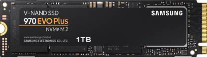 Samsung 970 EVO Plus 1 TB Laptop, Desktop Black PCIe NVMe Internal Solid State Drive (SSD) (MZ-V7S1T0BW)