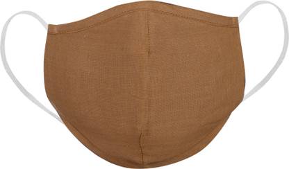 DFR Washable and reusable three layered 100% cotton fabric large cover face design masks (pack of 4 – Unisex - Brown color) MCVD2.brown Reusable, Washable Cloth Mask