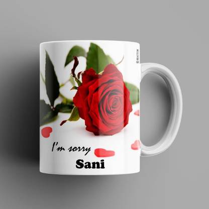 Beautum Sani I AM SORRY Printed White Model No:BYSIMG018825 Ceramic Coffee Mug